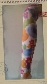 Floral Footless Tights