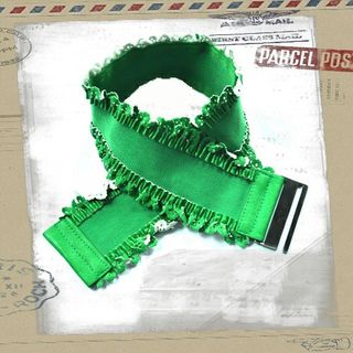 Lacey Edge Stretch Belt Green