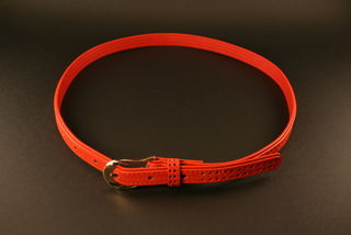 Skinny Dress Belt Red