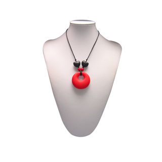 Mummy and Baby - Round Pendant Red