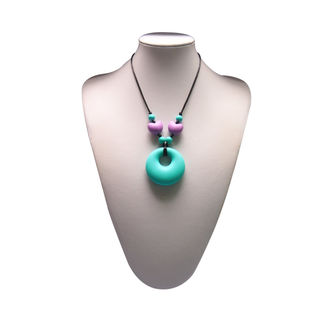 Mummy and Baby - Round Pendant Sky Blue